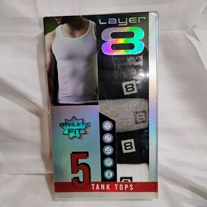 Layer 8 Men's Athletic Fit Tank Tops - Black, Gray, and White